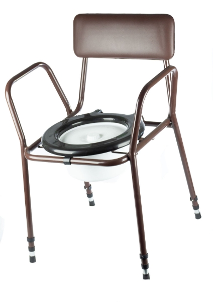 Commode - Fixed Arm - Brown