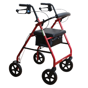 Aspire Classic Rollator - 8" Wheels - Red