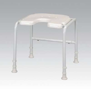 White Line Shower Stool